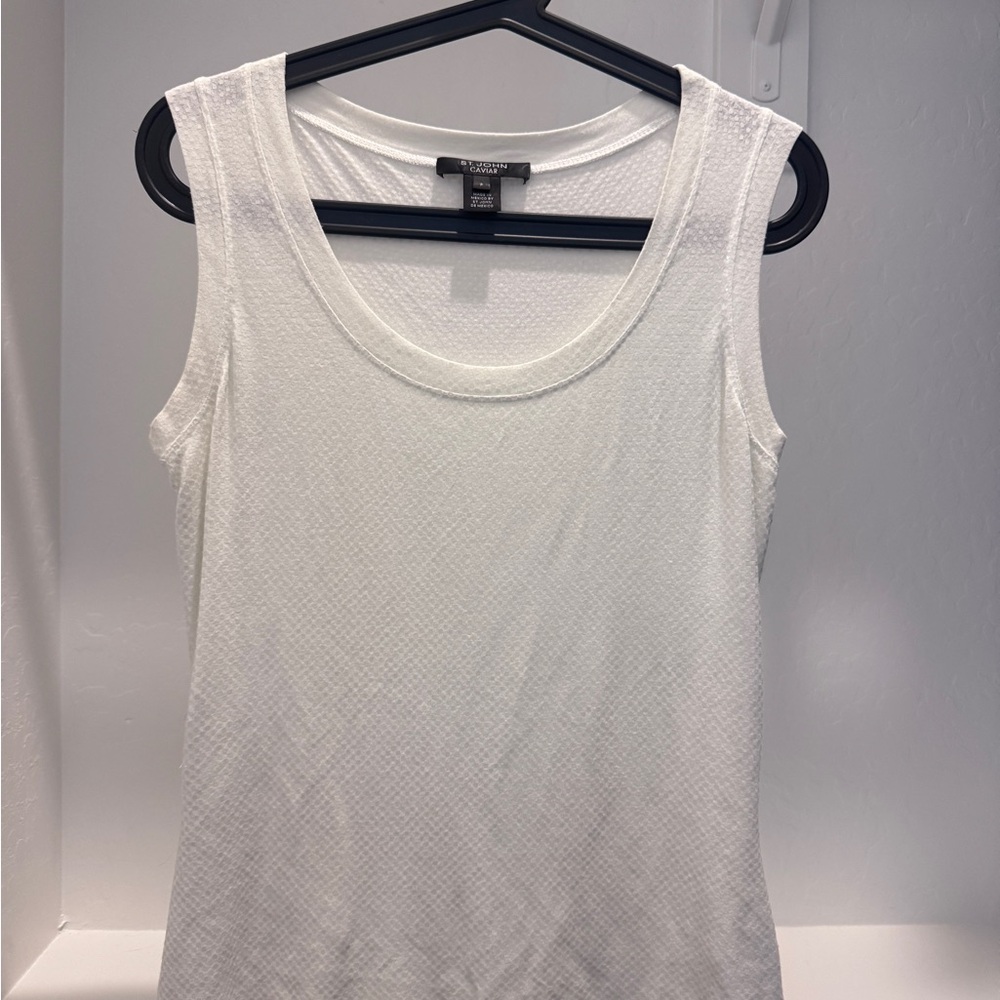 St. John Classic White Tank Top